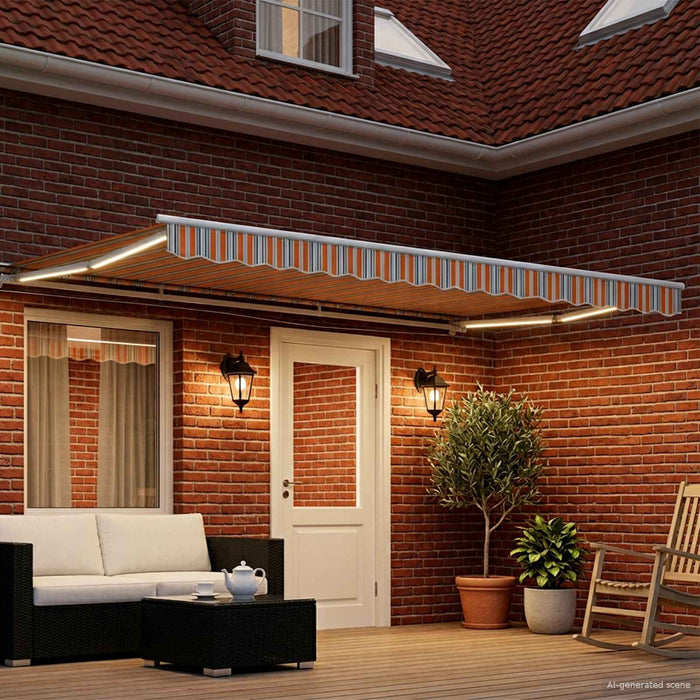 Cadru manual de marchiză cu LED-uri 4 × 3,5 m WALTI