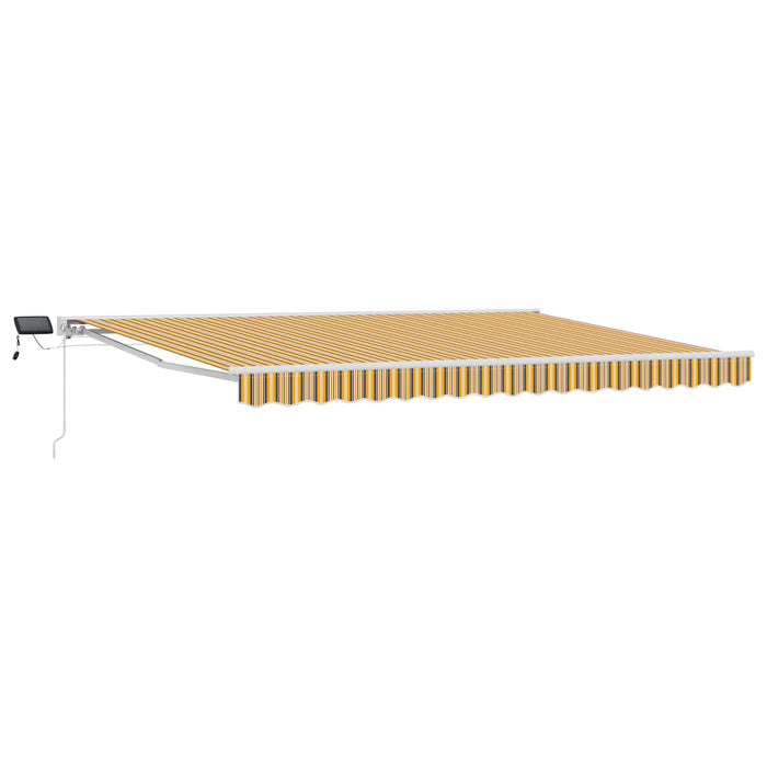 Cadru manual de marchiză cu LED-uri Galben și gri 4 × 3,5 m - WALTI WALTI