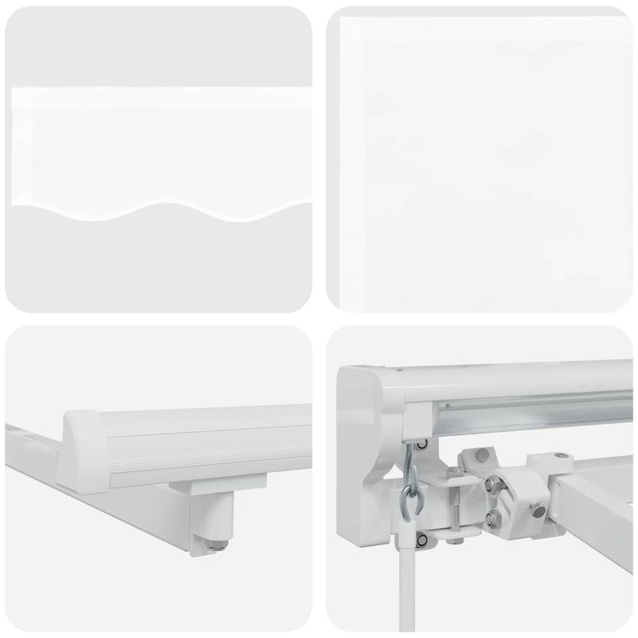 Cadru manual de marchiză cu LED-uri Alb 4 × 3,5 m - WALTI WALTI