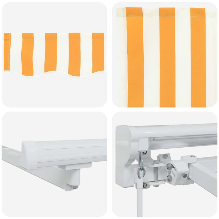 Cadru manual de marchiză cu LED-uri Galben și alb 4,5 × 3 m - WALTI WALTI