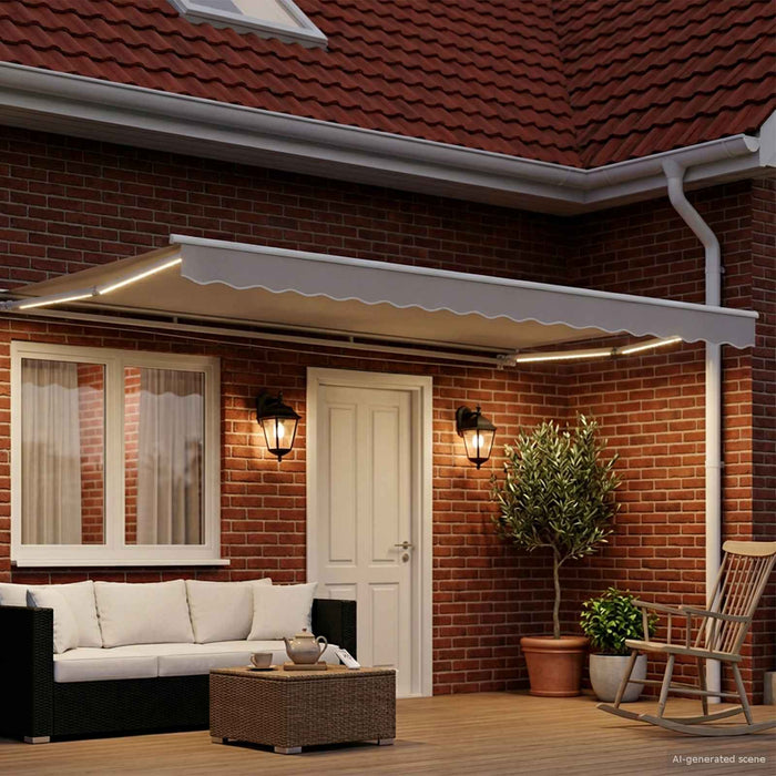Cadru manual de marchiză cu LED-uri 4,5 × 3 m WALTI
