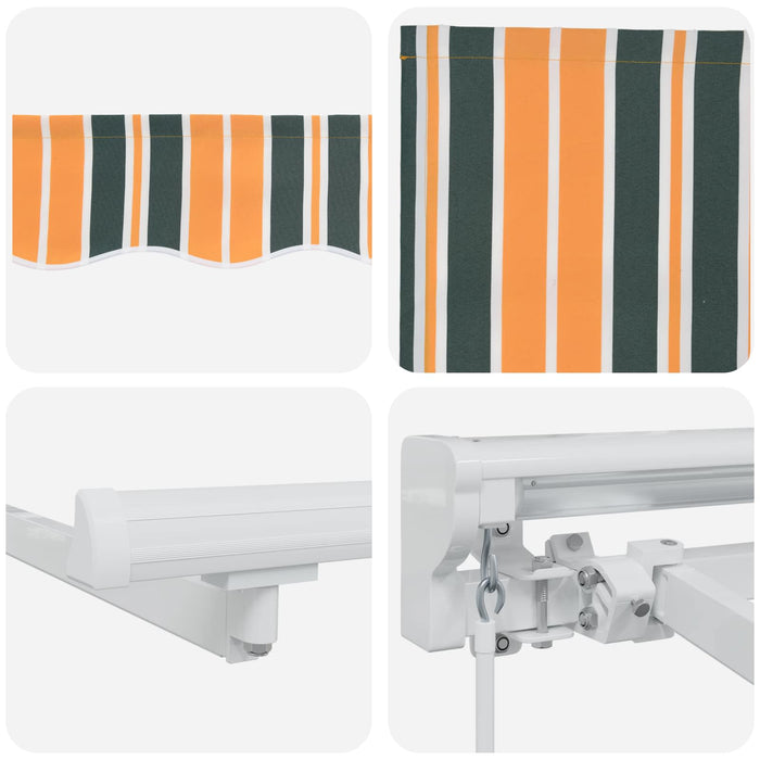 Cadru manual de marchiză cu LED-uri Verde și galben 4,5 × 3,5 m - WALTI WALTI