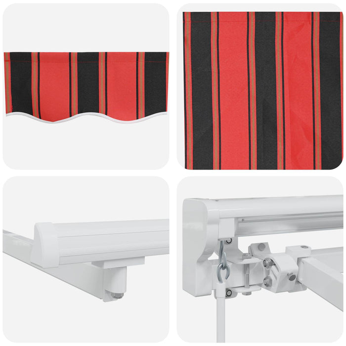 Cadru manual de marchiză cu LED-uri Portocaliu și negru 5 x 3 m - WALTI WALTI