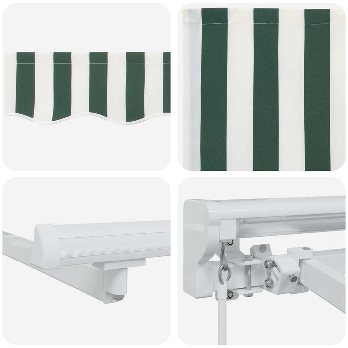 Cadru manual de marchiză cu LED-uri Verde și alb 5 x 3 m - WALTI WALTI