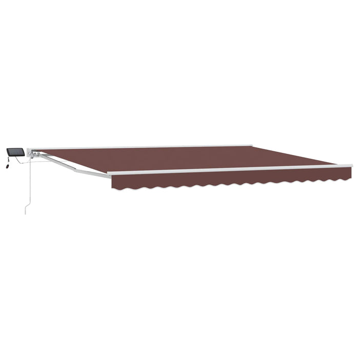 Cadru manual de marchiză cu LED-uri Maro 5 × 3,5 m - WALTI WALTI