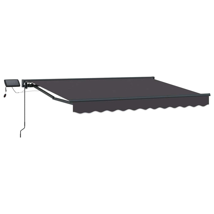 Cadru manual de marchiză cu LED-uri Antracit 2,5 x 2 m - WALTI WALTI