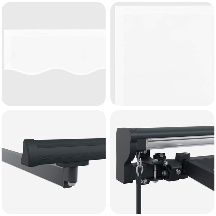 Cadru manual de marchiză cu LED-uri Alb 2,5 x 2 m - WALTI WALTI