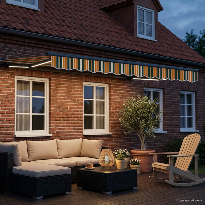 Cadru manual de marchiză cu LED-uri 3 x 2 m WALTI