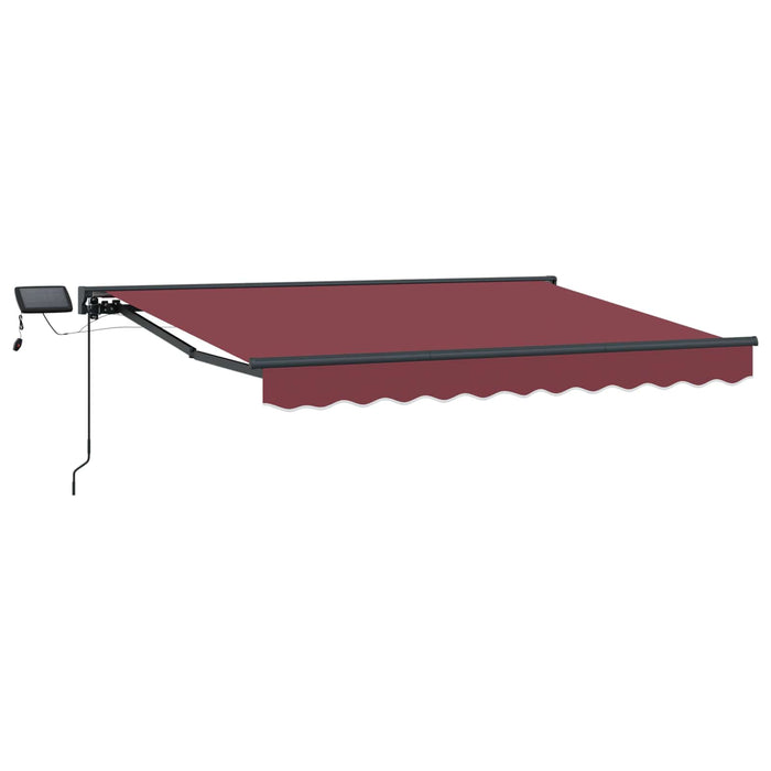 Cadru manual de marchiză cu LED-uri Burgundy 3 x 2,5 m - WALTI WALTI