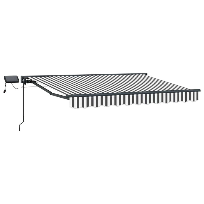 Cadru manual de marchiză cu LED-uri Antracit și Alb 3 x 2,5 m - WALTI WALTI