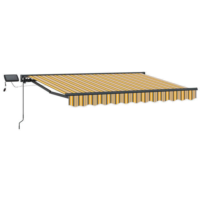 Cadru manual de marchiză cu LED-uri Galben și gri 3 x 2,5 m - WALTI WALTI