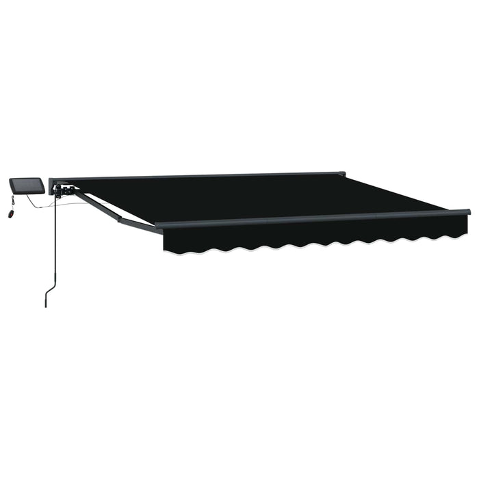 Cadru manual de marchiză cu LED-uri Negru 3 x 2,5 m - WALTI WALTI