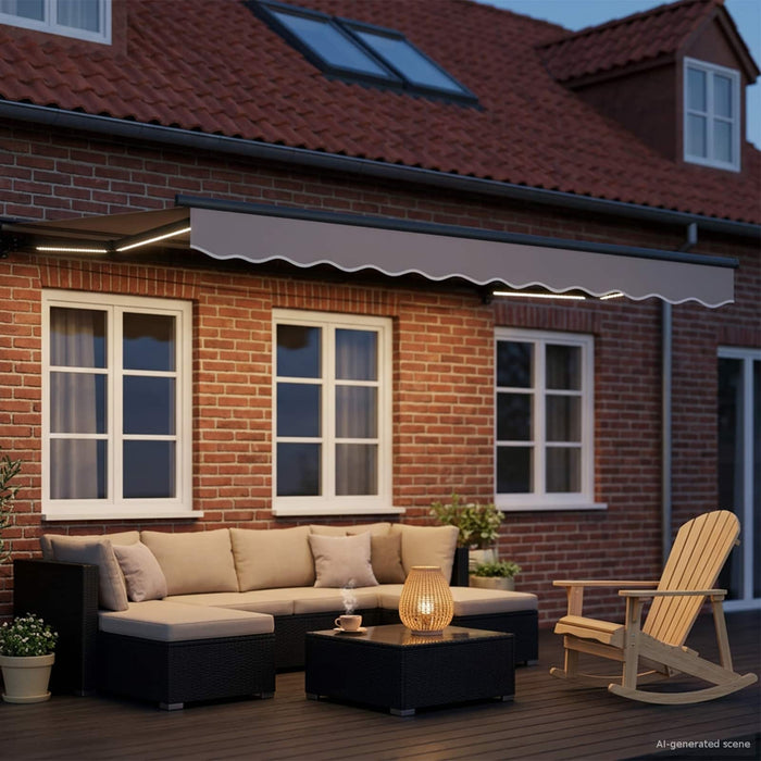 Cadru manual de marchiză cu LED-uri 3,5 x 2,5 m WALTI