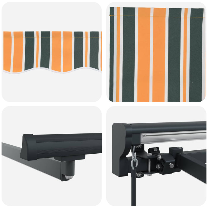 Cadru manual de marchiză cu LED-uri Verde și galben 3,5 x 2,5 m - WALTI WALTI