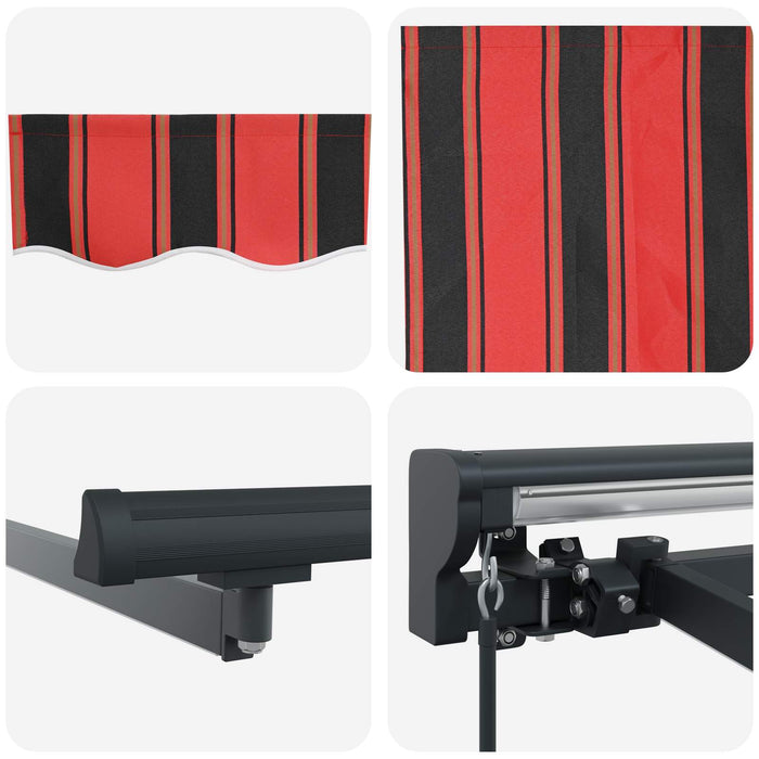 Cadru manual de marchiză cu LED-uri Portocaliu și negru 4 × 3 m - WALTI WALTI