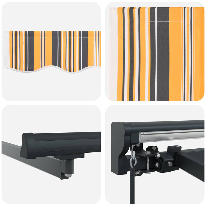 Cadru manual de marchiză cu LED-uri Galben și gri 4 × 3 m - WALTI WALTI