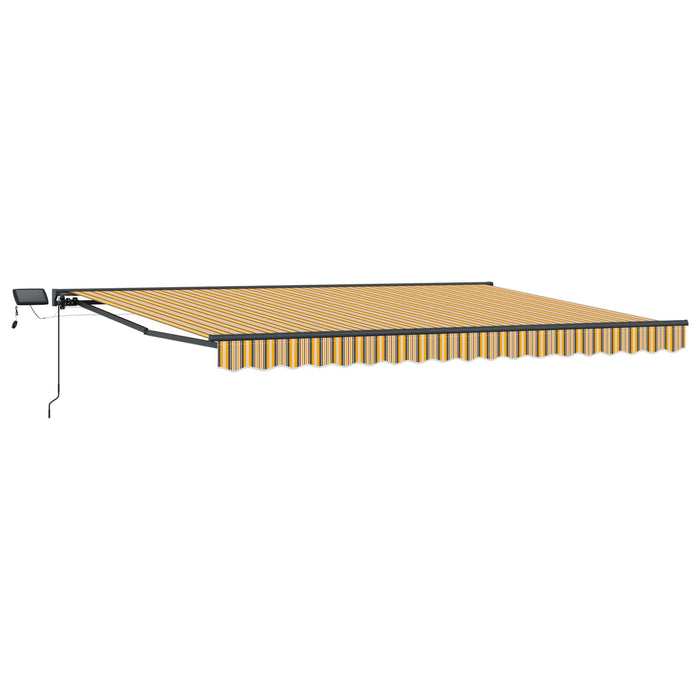 Cadru manual de marchiză cu LED-uri Galben și gri 4,5 × 3 m - WALTI WALTI