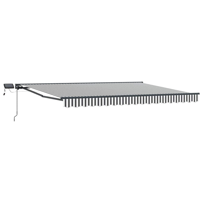 Cadru manual de marchiză cu LED-uri Antracit și Alb 4,5 × 3,5 m - WALTI WALTI