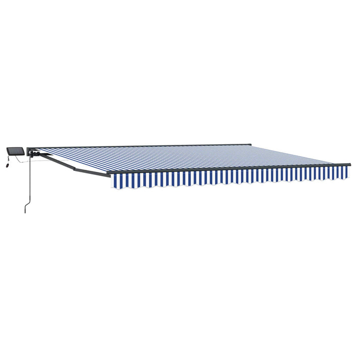 Cadru manual de marchiză cu LED-uri Albastru și Alb 5 × 3,5 m - WALTI WALTI