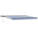 Cadru manual de marchiză cu LED-uri Albastru și Alb 5 × 3,5 m - WALTI WALTI