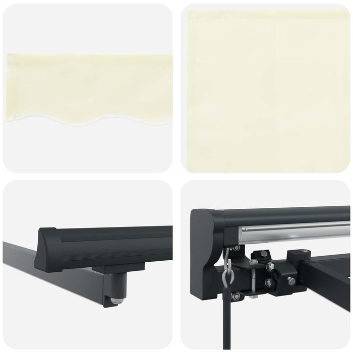 Cadru manual de marchiză cu LED-uri Crem 5 × 3,5 m - WALTI WALTI