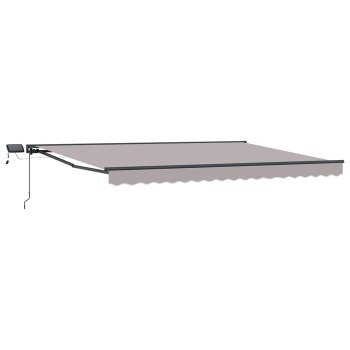 Cadru manual de marchiză cu LED-uri Gri deschis 5 × 3,5 m - WALTI WALTI