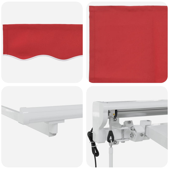 Cort electric retractabil Roșu 3,5 x 2,5 m - WALTI WALTI