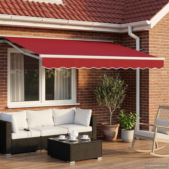 Cort electric retractabil Roșu 3,5 x 2,5 m WALTI