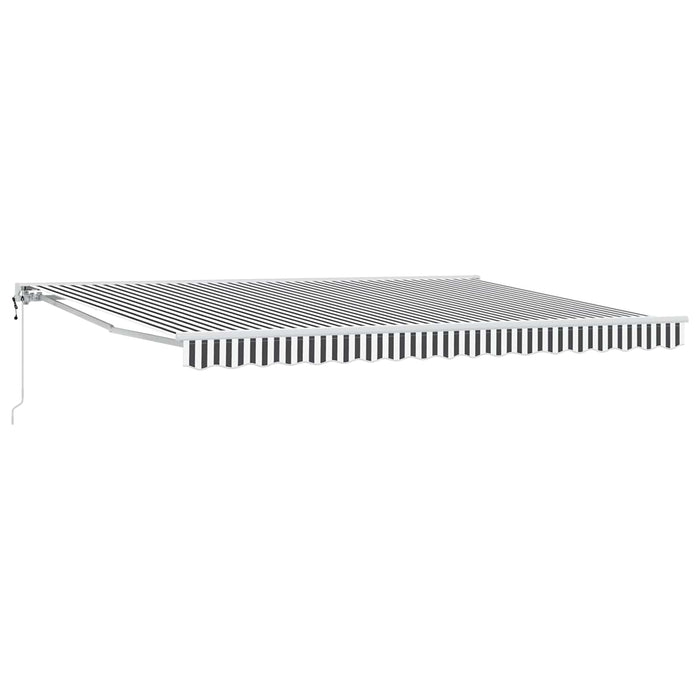 Cort electric retractabil Antracit și Alb 4 × 3,5 m - WALTI WALTI