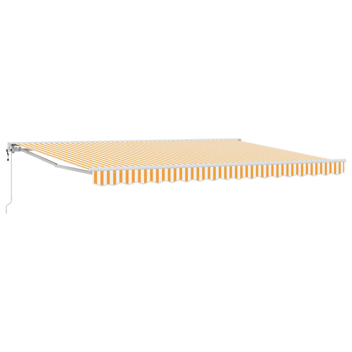Cort electric retractabil Galben și alb 4,5 × 3,5 m - WALTI WALTI
