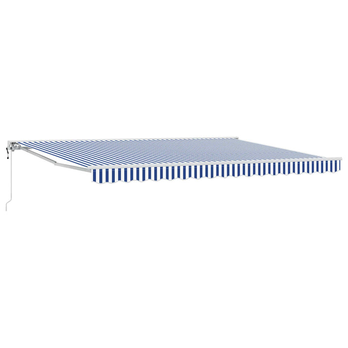 Cort electric retractabil Albastru și Alb 5 x 3 m - WALTI WALTI