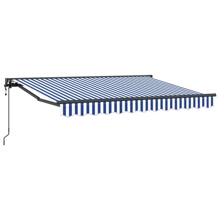Cort electric retractabil Albastru și Alb 3,5 x 2 m - WALTI WALTI