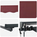 Cort electric retractabil Burgundy 5 × 3,5 m - WALTI WALTI