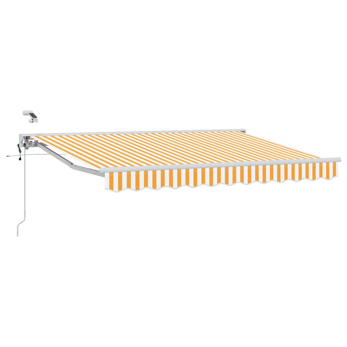 Cort electric retractabil Galben și alb 2,5 x 2 m WALTI