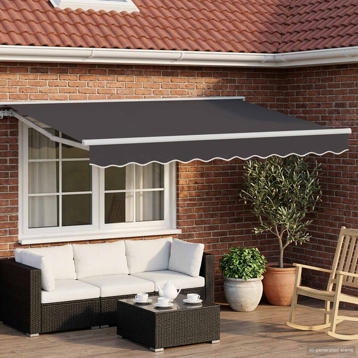 Cort electric retractabil Antracit și Alb 2,5 x 2 m - WALTI WALTI