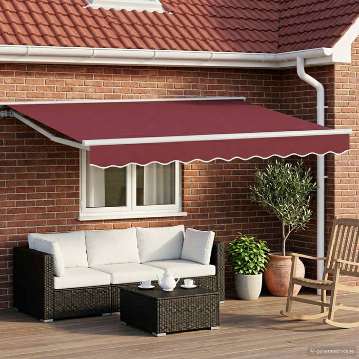 Cort electric retractabil Bordo și Alb 2,5 x 2 m WALTI