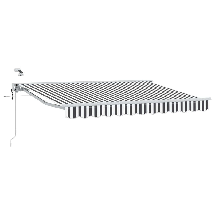 Cort electric retractabil Antracit și Alb 2,5 x 2 m WALTI