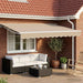 Cort electric retractabil Bej și Alb 3,5 x 2 m - WALTI WALTI