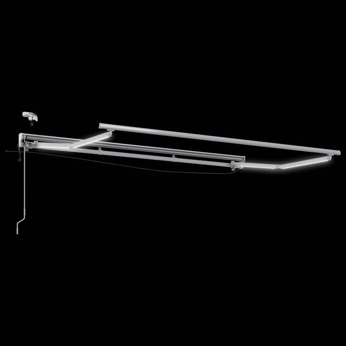 Cort electric retractabil Bej și Alb 3,5 x 2 m - WALTI WALTI