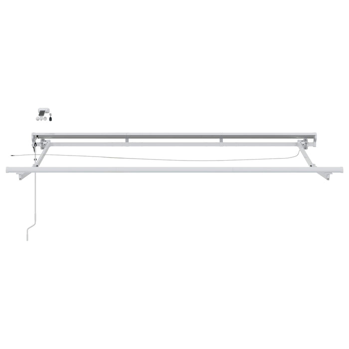 Cort electric retractabil Bej și Alb 3,5 x 2 m - WALTI WALTI
