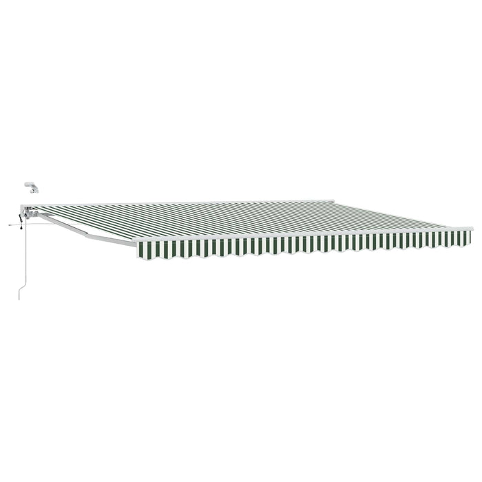 Cort electric retractabil Verde și alb 4 x 2 m WALTI