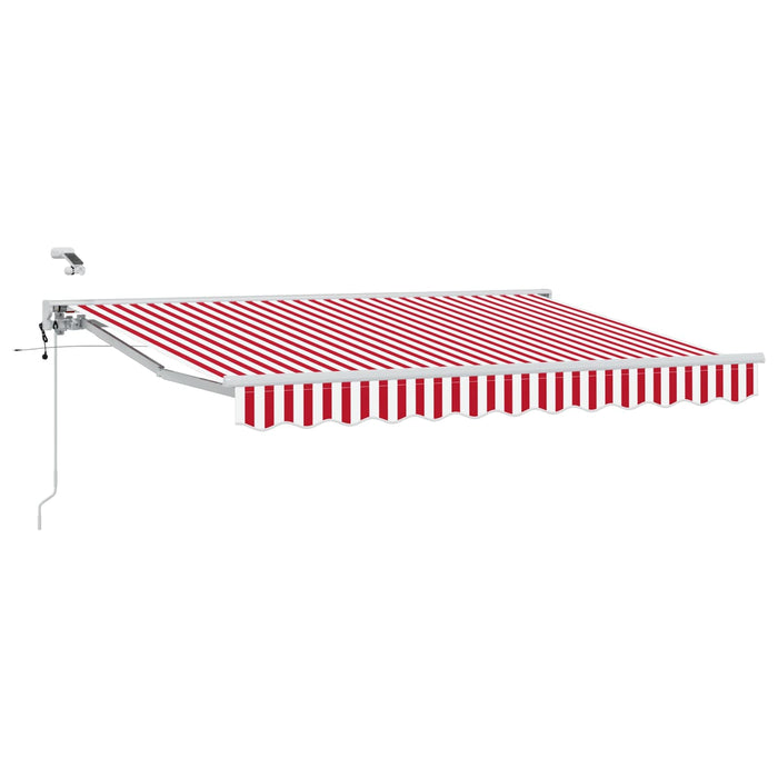 Cort electric retractabil Roșu și Alb 3 x 2,5 m WALTI