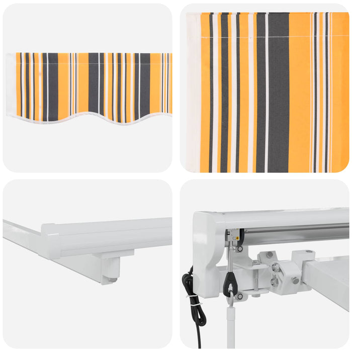 Cort electric retractabil Galben, Gri și Alb 3 x 2,5 m - WALTI WALTI