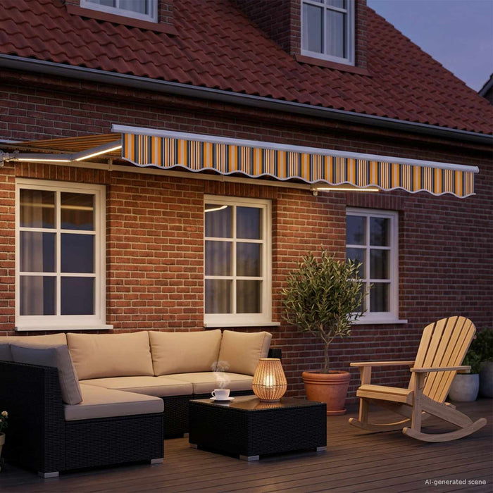 Cort electric retractabil Galben, Gri și Alb 3 x 2,5 m - WALTI WALTI