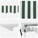 Cort electric retractabil Verde și alb 3 x 2,5 m - WALTI WALTI