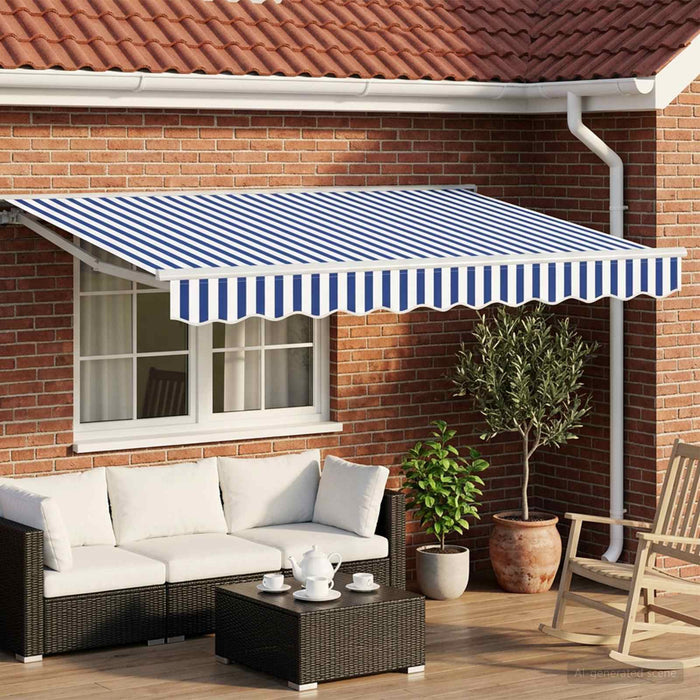 Cort electric retractabil Albastru și Alb 3,5 x 2,5 m - WALTI WALTI