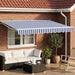 Cort electric retractabil Albastru și Alb 3,5 x 2,5 m - WALTI WALTI