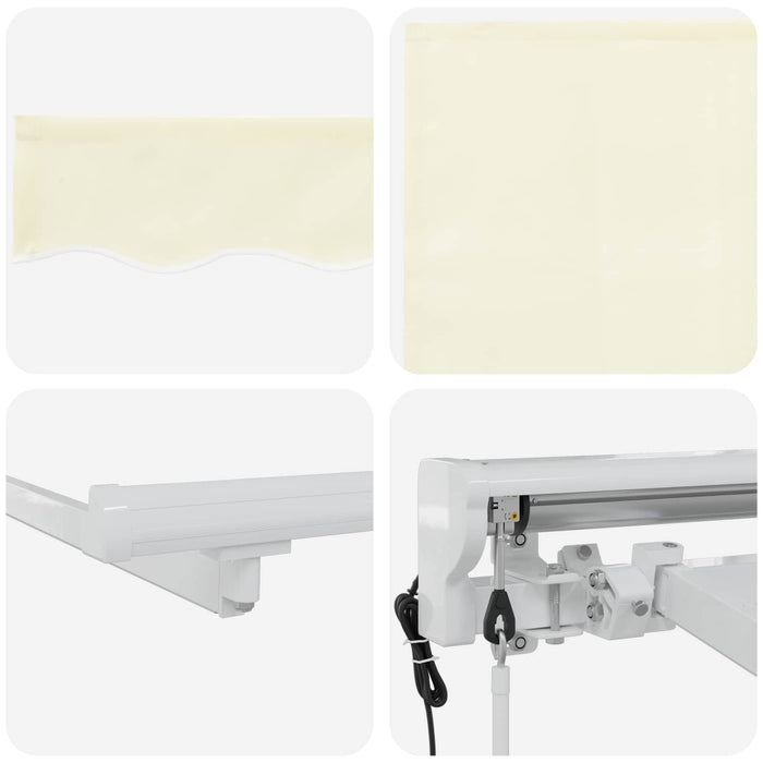 Cort electric retractabil Crema și Alb 3,5 x 2,5 m - WALTI WALTI