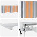 Cort electric retractabil Albastru, Portocaliu, Alb 3,5 x 2,5 m - WALTI WALTI