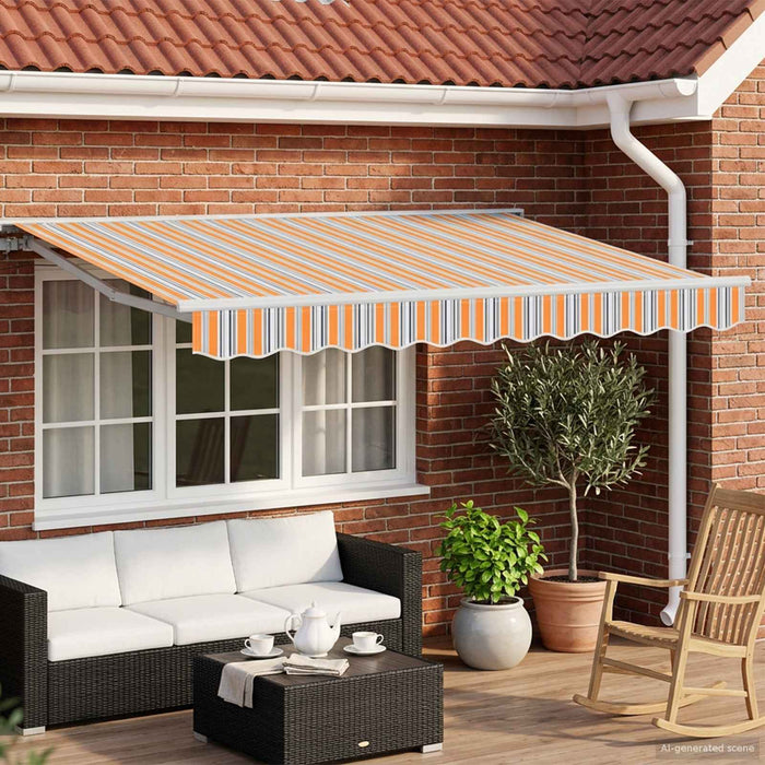 Cort electric retractabil Albastru, Portocaliu, Alb 3,5 x 2,5 m - WALTI WALTI